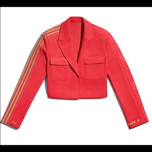 IVY PARK CROPPED SUIT JACKET - REAL CORAL - 2X